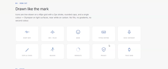 Icon set before simplification